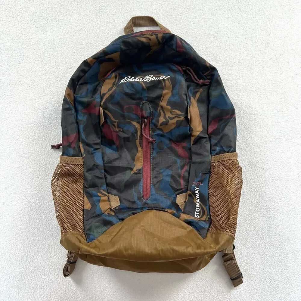 Eddie Bauer Stowaway 20L Backpack Camo Print Lightweight Hiking Packable Bag